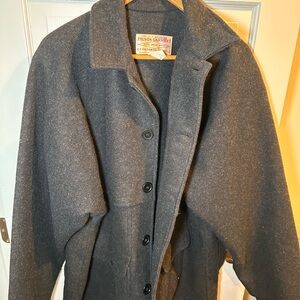 Filson Charcoal Double Mackinaw coat. Made in the USA